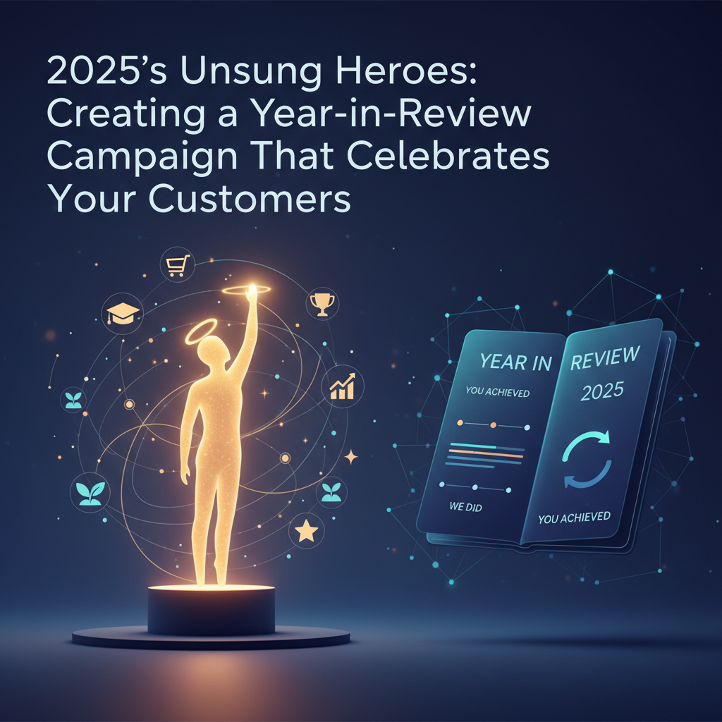 Illustration showing 2025 year-in-review campaign concepts for 2025's unsung heroes: creating a y...