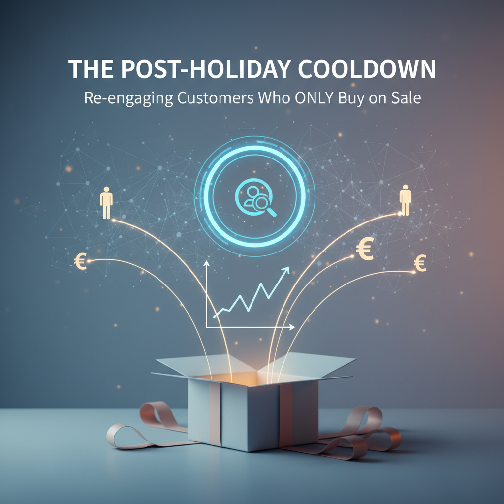 Illustration showing re-engage sale customers concepts for the post-holiday cooldown: re-engaging...